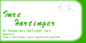 imre hartinger business card